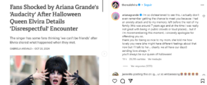 Ariana Grande pede desculpas após reclamação de Elvira sobre encontro