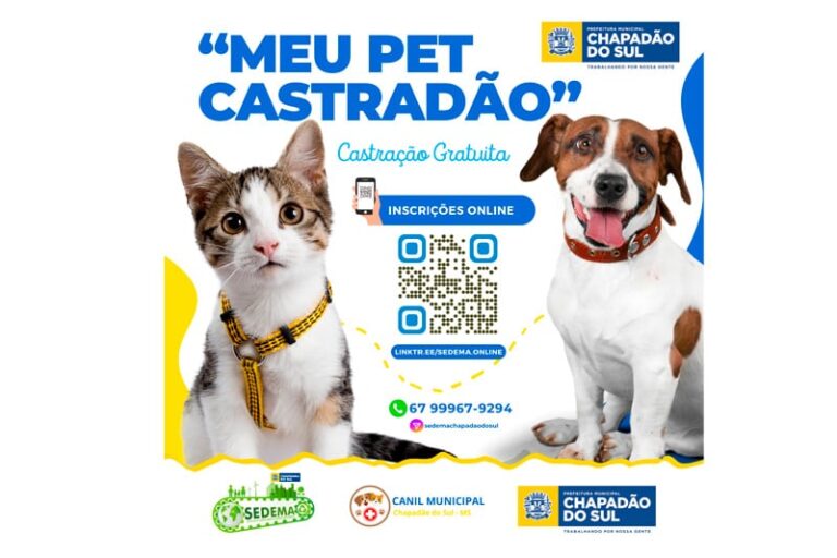 Castração gratuita: Prefeitura lança nova etapa do “Meu Pet Castradão”