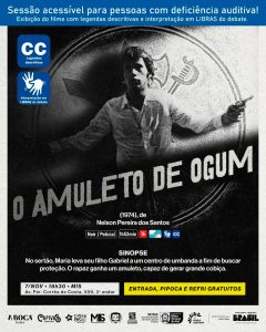 Cineclube exibe o clássico ‘O Amuleto de Ogum’ com apoio do Governo de MS