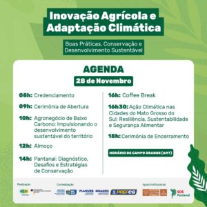 Evento com foco em conservação ambiental no Pantanal começa nesta quinta-feira (28)