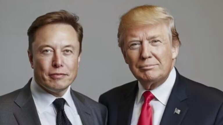 Elon Musk (E) e Donald Trump (D) trabalharão juntos no governo dos EUA