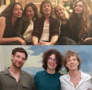 Mick Jagger e filhos Reprodução: Instagram