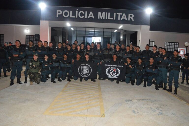 Polícia Militar realiza formatura do X Curso de Formação em Força Tática em Coxim