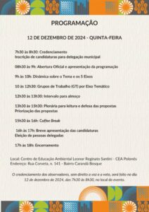 Prefeitura prorroga o prazo de inscrições para a 5ª Conferência Municipal do Meio Ambiente