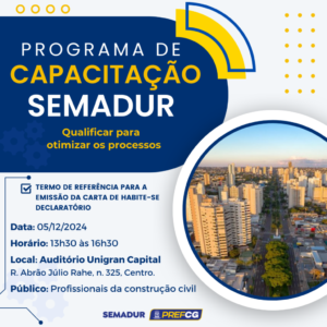 Semadur oferece novas capacitações para simplificar a emissão de Alvará de Construção e Carta de Habite-se Declaratório