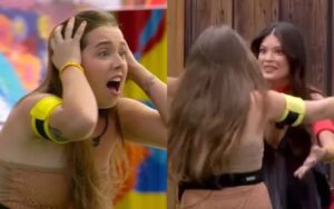 Raissa se emociona e grita ao conhecer famosas do "BBB 25"; assista