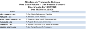 Auxílio no combate ao Aedes, fumacê percorre seis bairros nesta quinta-feira (13)