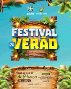 Festival de Verão promete agitar Bonito durante feriadão de Carnaval