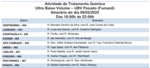 Reforço no combate ao Aedes, fumacê percorre dez bairros nesta quinta-feira (06)
