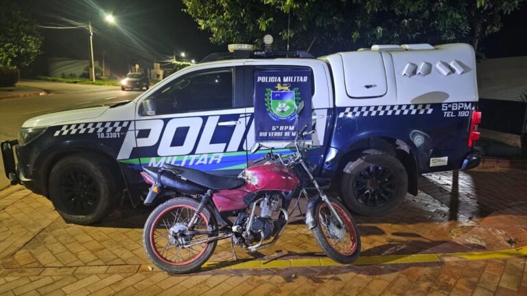 PM recupera moto furtada em Rio Verde e homem acaba preso em flagrante por receptação