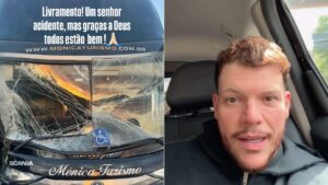 Ferrugem sofre acidente de ônibus após show no RS