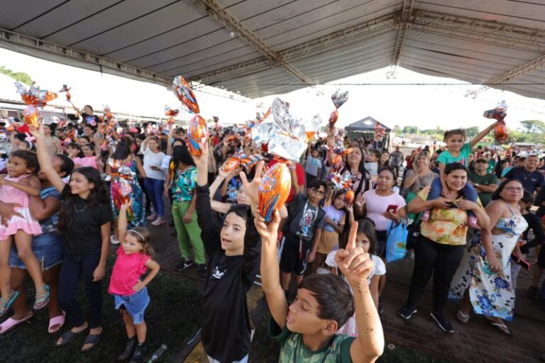 Festa da Páscoa emociona crianças e pais com a distribuição de ovos de chocolate e reafirma o compromisso da gestão em cuidar com amor e construir com trabalho