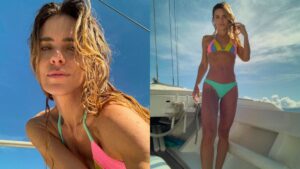 Carolina Dieckmann ousa com biquíni e ganha elogios: "Sereia"