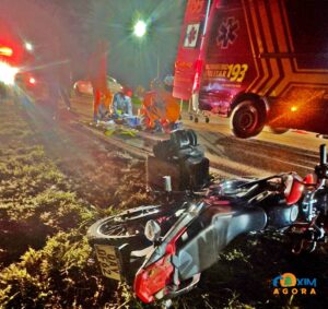 Casal fica ferido após colidir em anta na BR-359 em Coxim