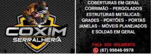 Coxim Serralheria inaugura no próximo sábado com serviços completos para sua obra