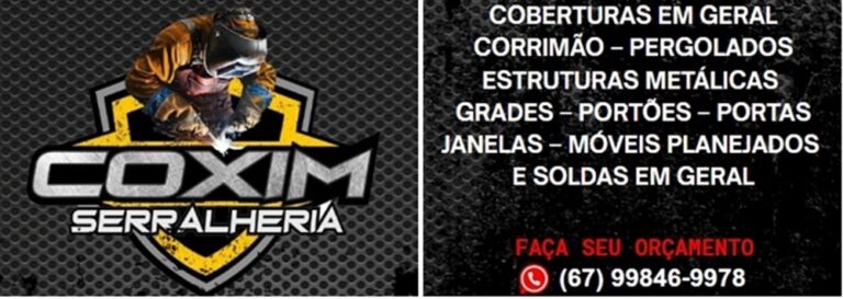 Coxim Serralheria inaugura no próximo sábado com serviços completos para sua obra