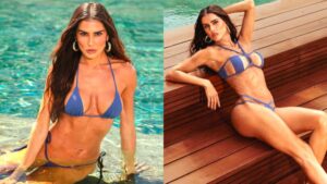 Deborah Secco ousa com biquíni azul e ganha elogios: "Linda"