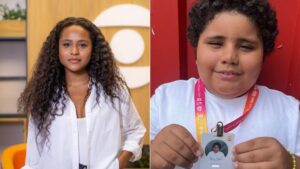 Duda Santos descobriu irmão de 9 anos nos bastidores da Globo