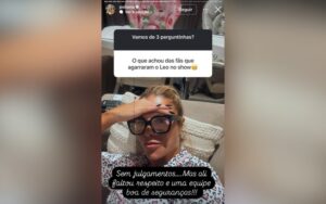 Fãs invadem palco em show de Leonardo e Poliana Rocha reage