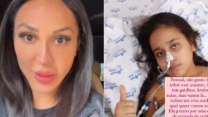 Irmã de Deolane relembra erro médico que quase matou a filha