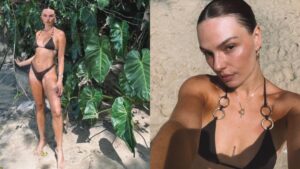Isis Valverde posa de biquíni após casamento; veja fotos