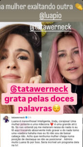 Story de Luana Piovani. Foto: Reprodução: Instagram/@luapio