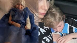 Luiza Possi explica cirurgia do filho, que sofreu queda