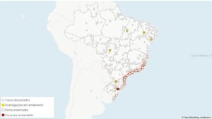 Mapa investiga casos de gripe aviária em cinco estados