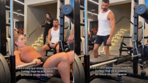 Mulher viraliza ao revezar aparelho na academia com Cauã Reymond