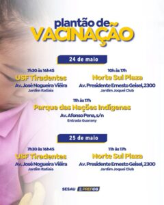 Plantões de vacinação contra a Influenza acontecem no sábado e domingo em Campo Grande