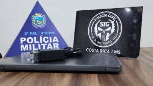 Polícia Civil recupera notebook furtado em Costa Rica com apoio da Polícia Militar