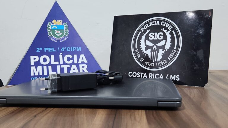 Polícia Civil recupera notebook furtado em Costa Rica com apoio da Polícia Militar