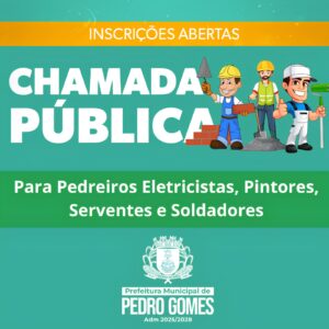 Prefeitura de Pedro Gomes abre credenciamento para prestadores de serviços