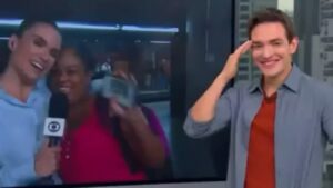 Repórter da Globo recebe elogio inusitado ao vivo: "Delicinha"