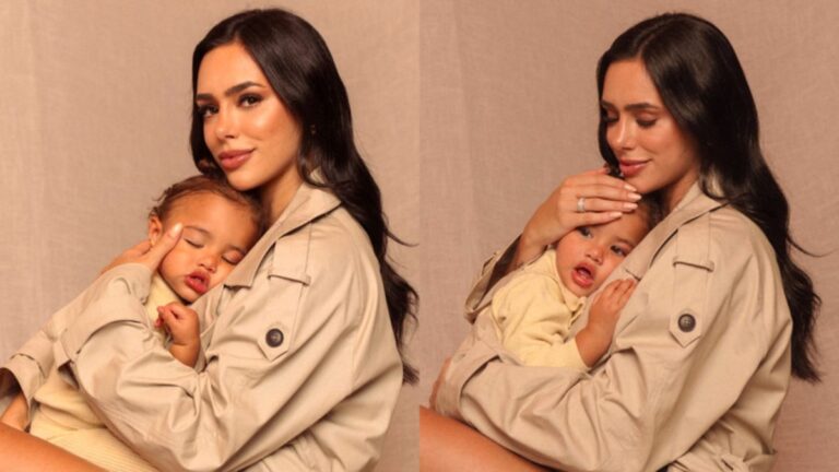 Sem citar Neymar, Biancardi posa com a filha para Dia das Mães