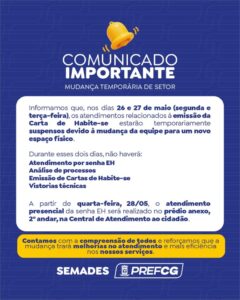 Setor de Habite-se muda de prédio para melhorar atendimento à população