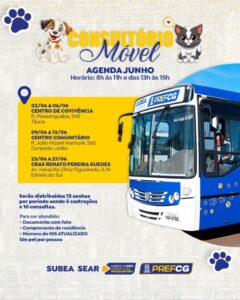 Subea divulga programação de junho do Consultório Móvel
