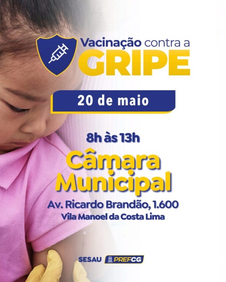 Vacinação contra a gripe chega à Câmara Municipal com ação especial da Sesau nesta terça-feira (20)