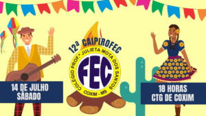 12ª CAIPIROFEC acontece neste sábado no CTG em Coxim