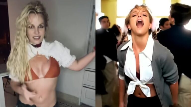 Britney Spears recria look de clipe icônico