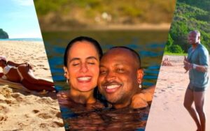 Carol Peixinho abre álbum de fotos com Thiaguinho em Noronha