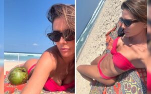 Deborah Secco posa de biquíni no Rio e encanta web