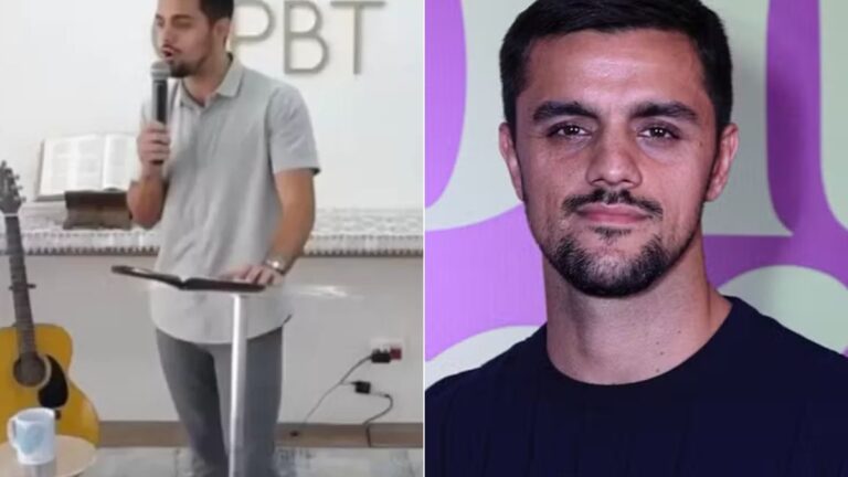 Felipe Simas faz pregação em igreja evangélica no Rio de Janeiro