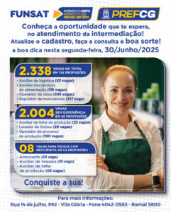 Funsat abre a semana com 2.338 oportunidades de emprego