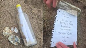 Garrafa com cinzas de mãe viraliza ao "viajar pelo mundo"