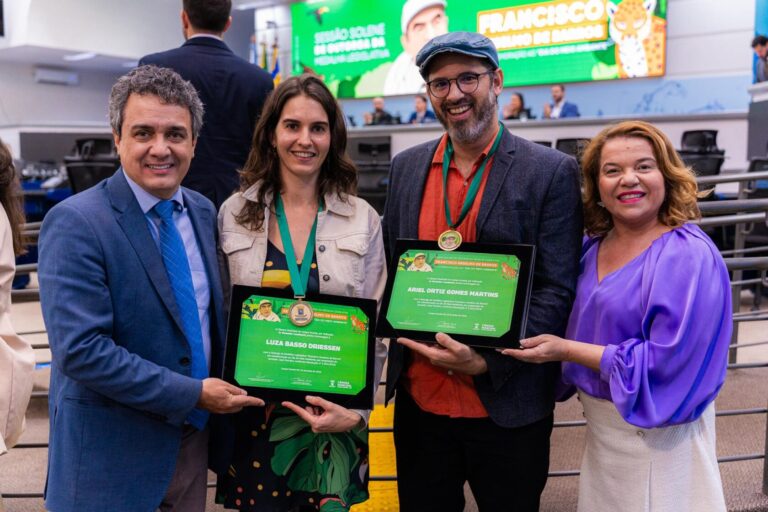 Landmark homenageia Luza Basso e Ariel Ortiz, defensores do meio ambiente em Campo Grande