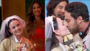 Larissa Manoela renova votos de casamento ao vivo na Globo