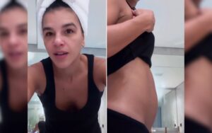 Mariana Rios exibe inchaço durante tratamento de fertilidade