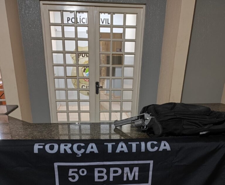 Polícia Militar age rápido, prende autor de furto e recupera revólver em Coxim