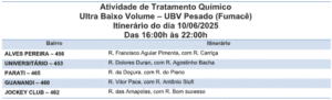 Tá na rota? Confira os cinco bairros por onde o fumacê passa nessa terça-feira (10) 